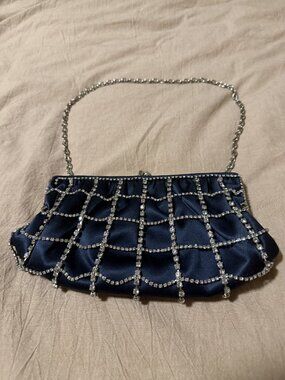Franchi Carrie Crystal Cage Clutch purse bag